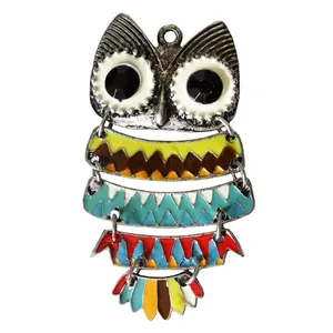 آویز گردنبند زنانه مدل جغد رنگین کمان AG 475