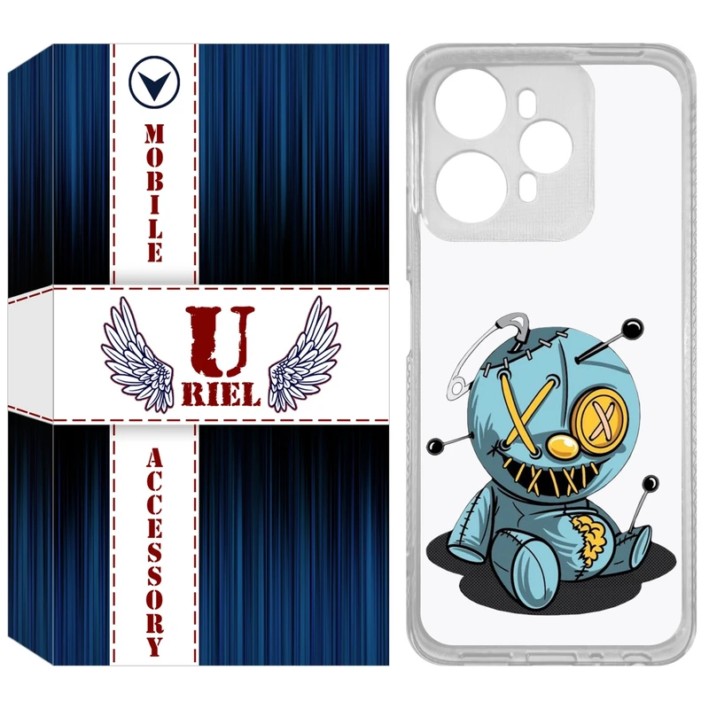 کاور یوریل مدل Clear کد 68 طرح عروسک مناسب برای گوشی موبایل وکال V1 / V1 Plus