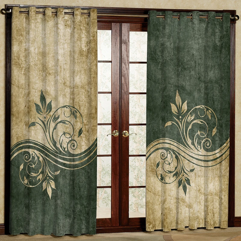     پرده مدل طرح دار مخمل پانچی کد 1085L سایز 140x280 سانتی متر