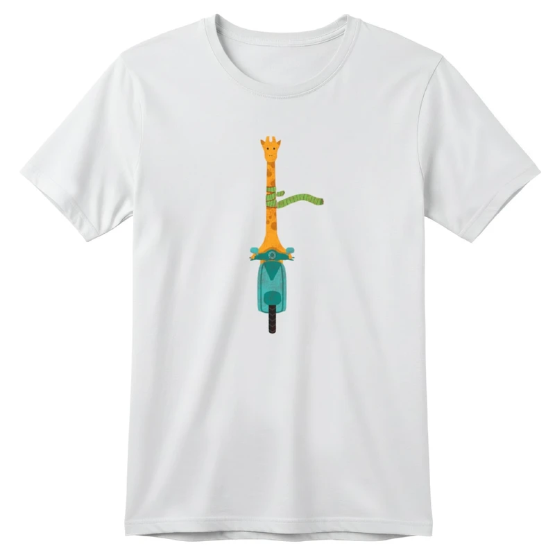 تی‌شرت آستین کوتاه بچگانه مدل زرافه کد v9 