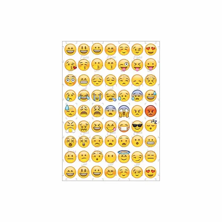 برچسب مدل برش نخورده طرح اسکرپ بوک ایموجی