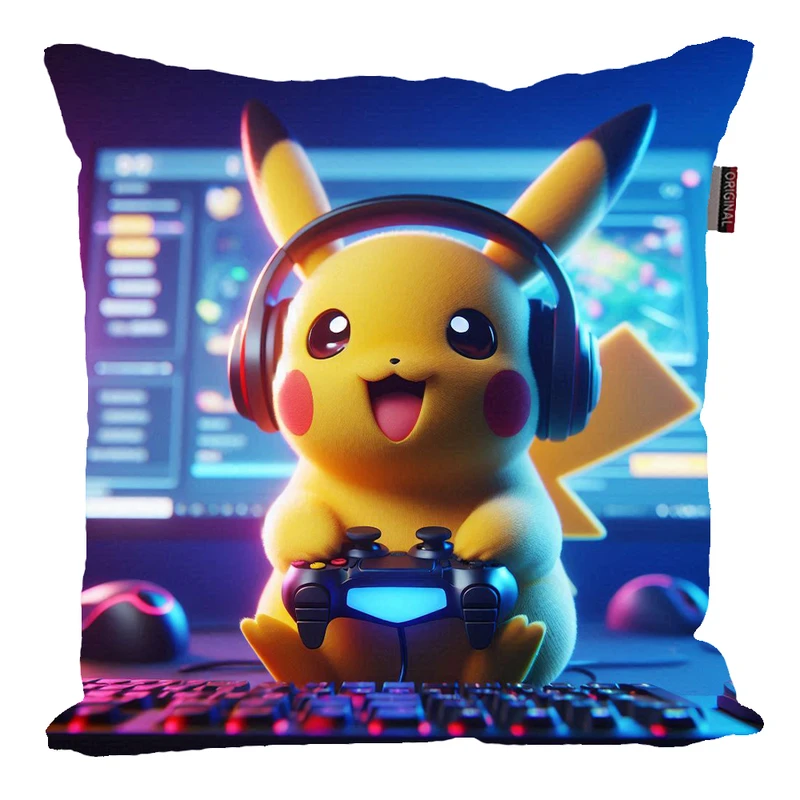 کوسن کودک پاد آفرین مدل پیکاچو طرح گیم و بازی کد 446