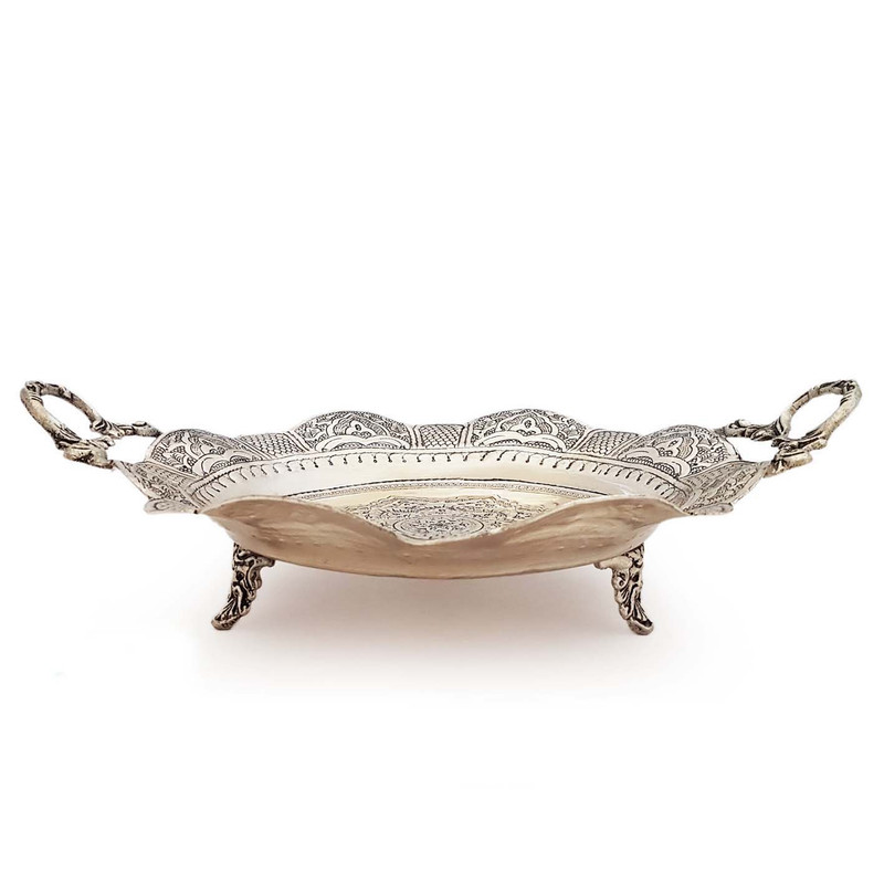 شیرینی خوری قلمزنی مدل پایه دار کد E-As3p-30