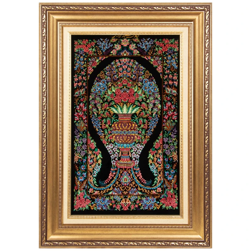 تابلو فرش دستباف سی پرشیا طرح گلدانی کد 904159