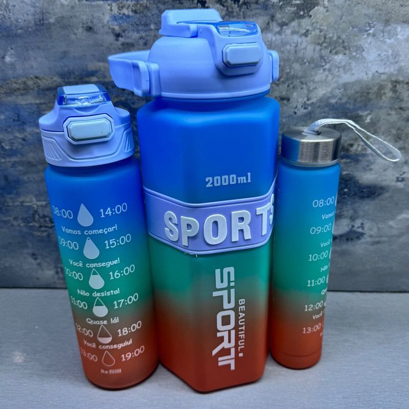 قمقمه مدل سه قلو SPORT گنجایش 2000 میلی لیتر بسته 3 عددی  