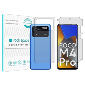Rockspace transparent screen protector HyGEL model suitable for Xiaomi Poco M4 Pro mobile phone with back protector
