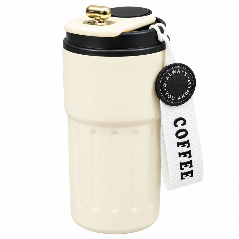تراول ماگ مدل COFFEE دماسنج دار گنجایش 450 میلی لیتر