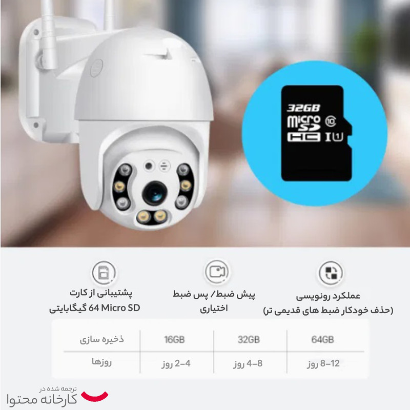 دوربین مداربسته تحت شبکه مدل V380 C6S-HD (5MP)