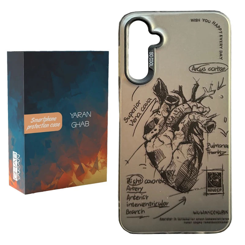 کاور قاب یاران مدل قلب مناسب برای گوشی موبایل سامسونگ Galaxy A35 / A35 5G