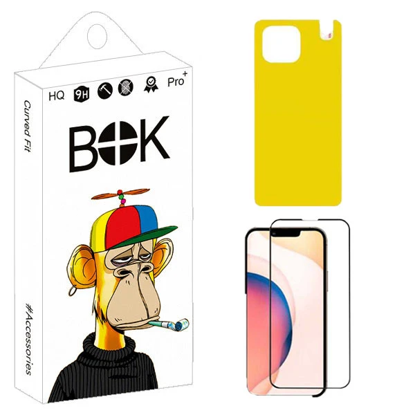 محافظ صفحه نمایش بوک مدل new مناسب برای گوشی موبایل اپل IPHONE 13 به همراه محافظ پشت گوشی