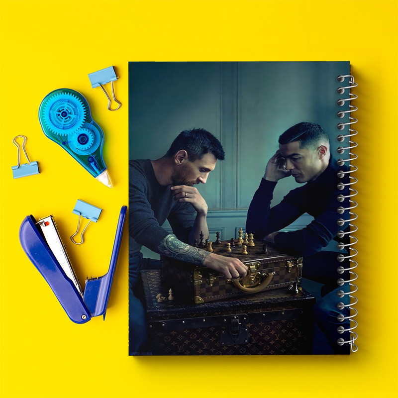 دفتر مشق 50 برگ خندالو طرح مسی و رونالدو کد F1101