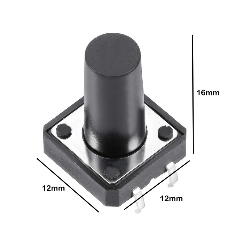 میکرو سوئیچ مدل Vertical-12×12×16-4P میکرو سوئیچ مدل Vertical-12×12×16-4P