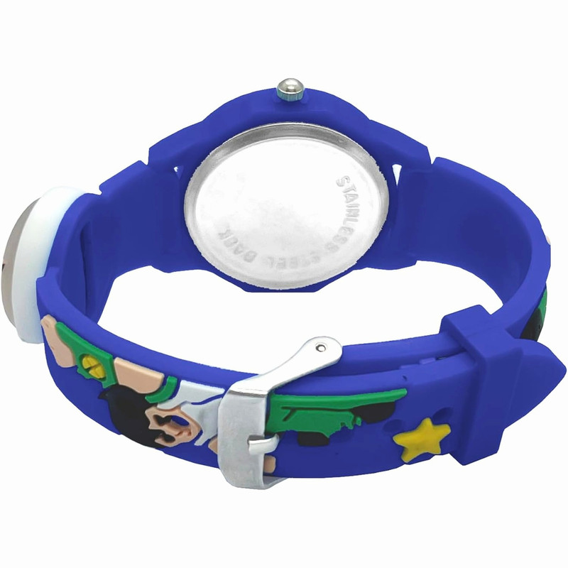 ساعت  مچی عقربه ای پسرانه مدل چراغدار بند سیلیکونی ضد حساسیت طرح بن‌تن کد 3