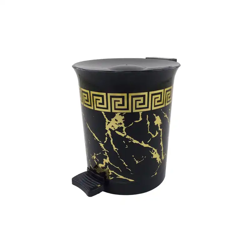 ست سطل زباله و فرچه مدل ماربل کد 05