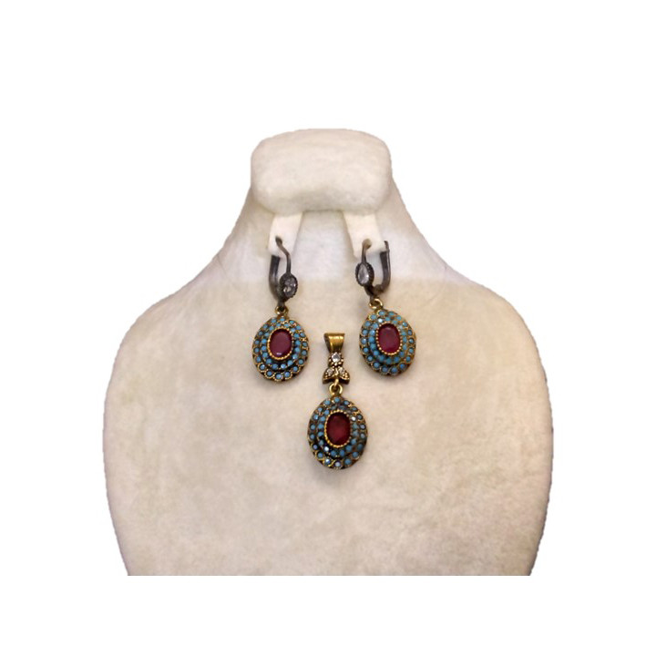 نیم ست نقره زنانه مدل gol-9100