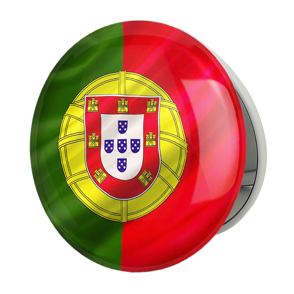 آینه جیبی خندالو طرح پرچم پرتغال مدل تاشو کد 20539 
