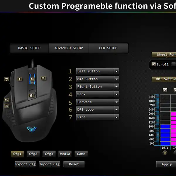 ماوس بی سیم مخصوص بازی آئولا مدل S12