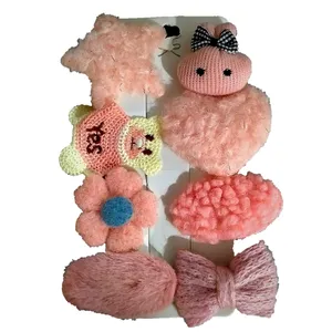 گیره مو دخترانه مدل عروسکی مجموعه 8 عددی