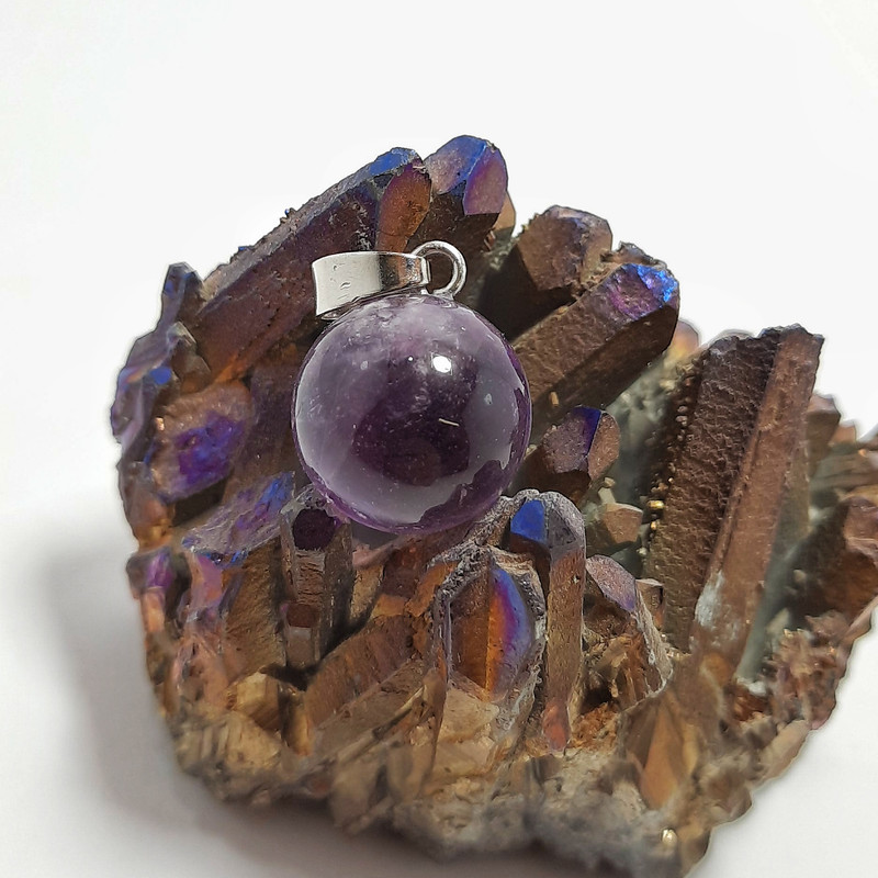 آویز گردنبند زنانه مدل گوی آمیتیست کد 30 آویز گردنبند زنانه مدل گوی آمیتیست کد 30