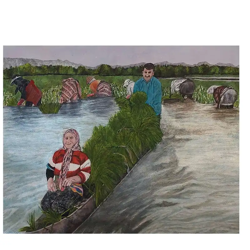 نقاشی مدل زنان ایران کد 012