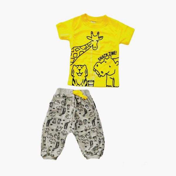 ست تی شرت و شلوارک پسرانه مدل t01