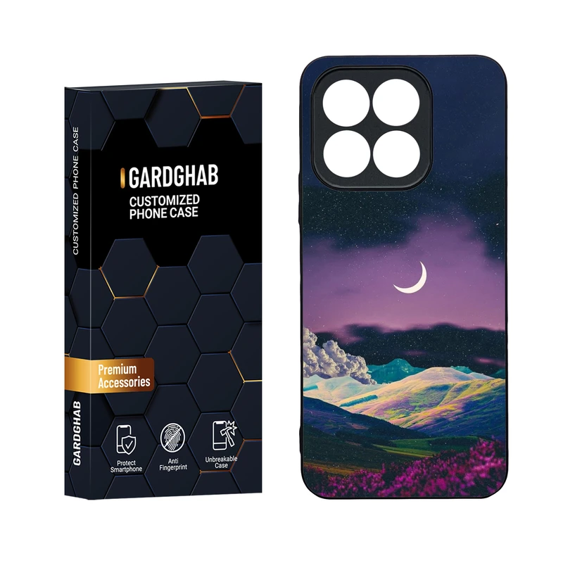 کاور گارد قاب مدل دورژله ای پشت گلس منظره و طبیعت مناسب برای گوشی موبایل  آنر X8b 4G