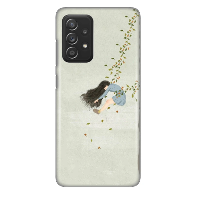 کاور طرح دختر و برگ کد DIMO-038 مناسب برای گوشی موبایل سامسونگ Galaxy A52s / Galaxy A52 