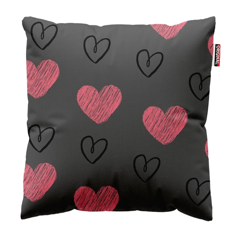 کوسن پاد آفرین طرح قلب کد 5137 سایز 30*30 سانتی متر 