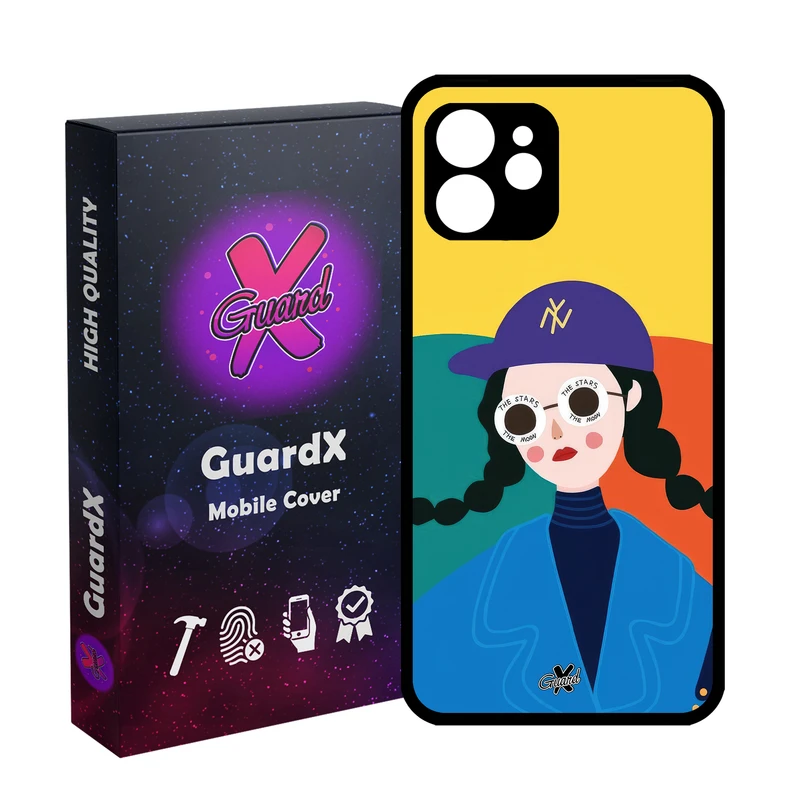 کاور گارد ایکس طرح Girl مدل Glass10629 مناسب برای گوشی موبایل اپل iPhone 12