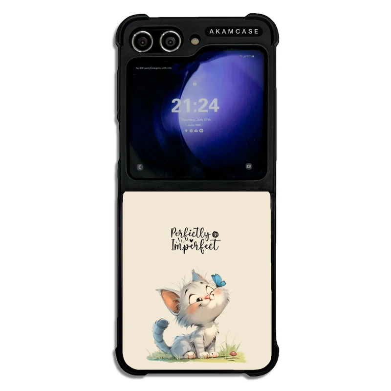 کاور آکام مدل AMC-WSGZFLIP5-ANIMALS QOUTES-8 مناسب برای گوشی موبایل سامسونگ Galaxy Z Flip 5