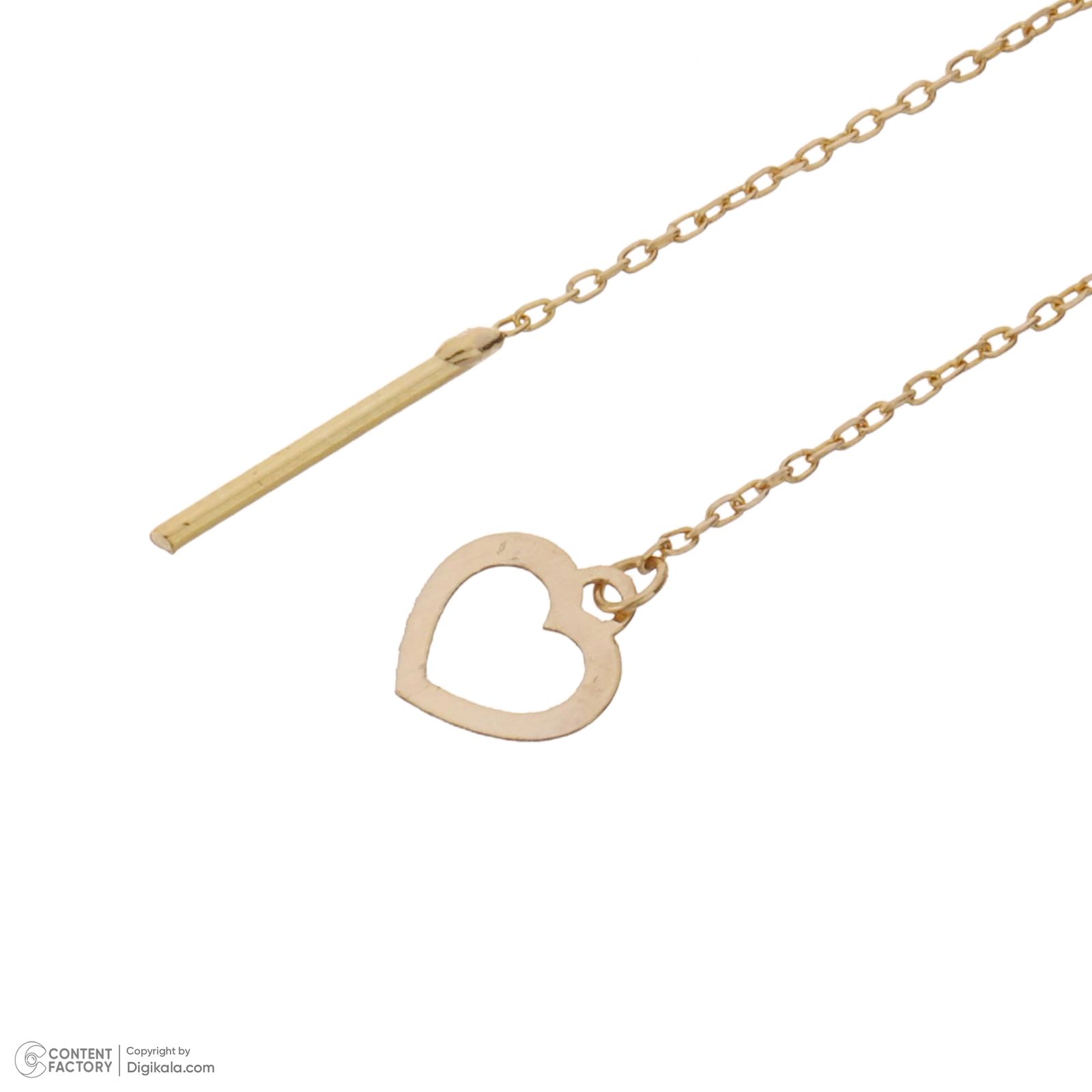 گوشواره طلا 18 عیار زنانه طلای مستجابی مدل 10225 -  - 5