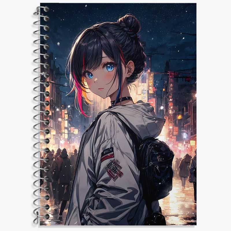 دفتر زبان 50 برگ خندالو مدل دو خط طرح دخترانه کد N1927