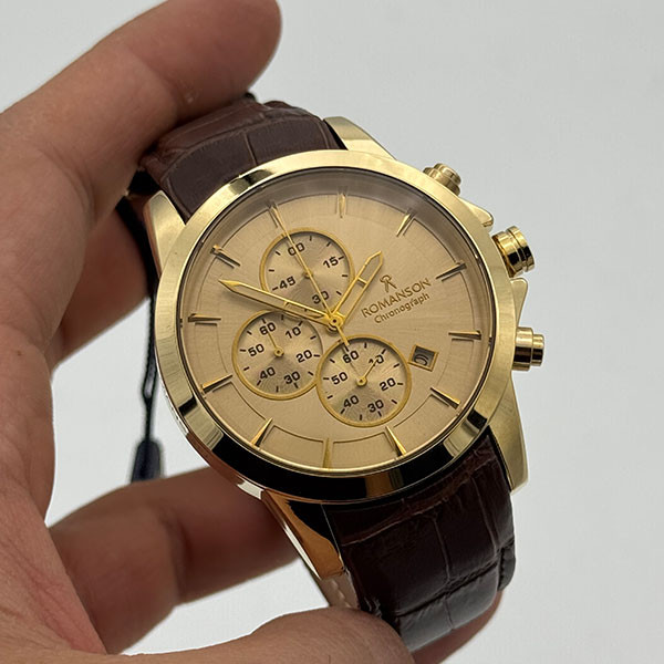 ساعت مچی عقربه‌ای مردانه کوارتز کرنوگراف رومانسون مدل سه موتور 5443