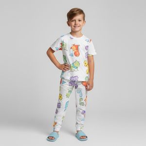 ست تی شرت آستین کوتاه و شلوار بچگانه مدل Cute dino