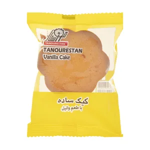 کیک ساده با طعم وانیل تنورستان - 50 گرم بسته 20 عددی