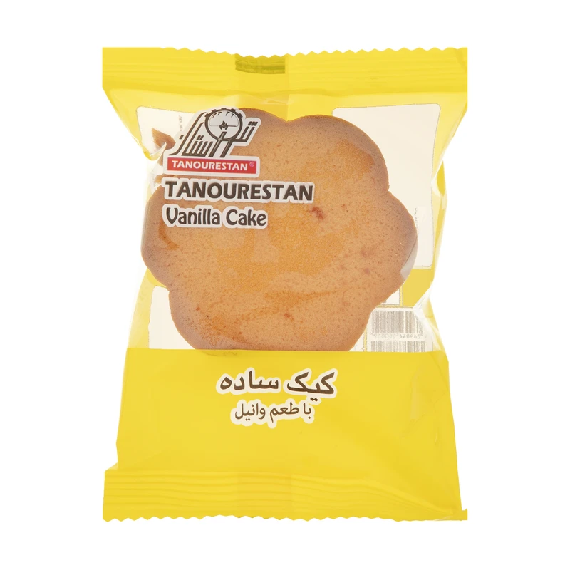 کیک ساده با طعم وانیل تنورستان - 50 گرم بسته 20 عددی