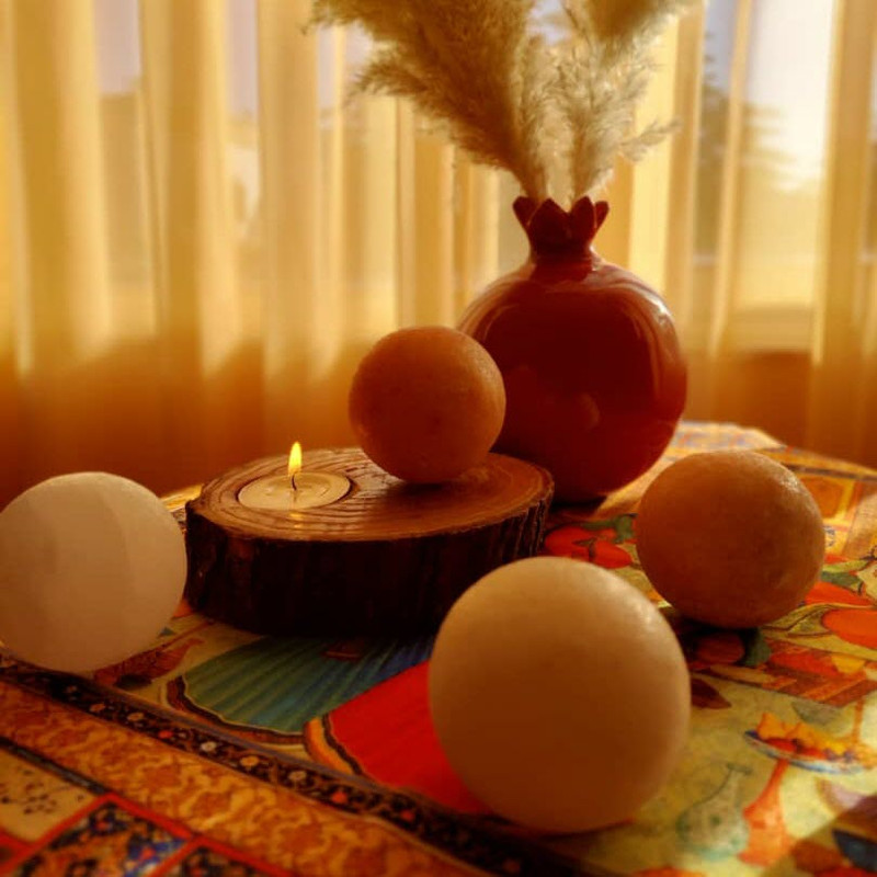 سنگ نمک ماساژ مدل گوی 3 بسته 3 عددی