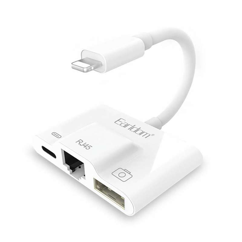 مبدل لایتنینگ به Lan / RJ45 / USB ارلدام مدل OT53