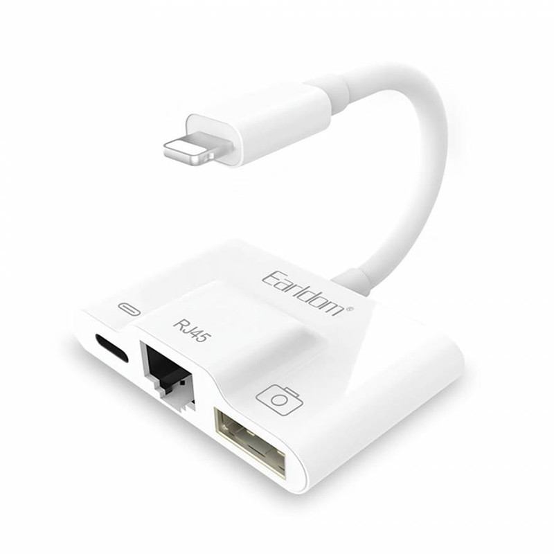 مبدل لایتنینگ به Lan / RJ45 / USB ارلدام مدل OT53