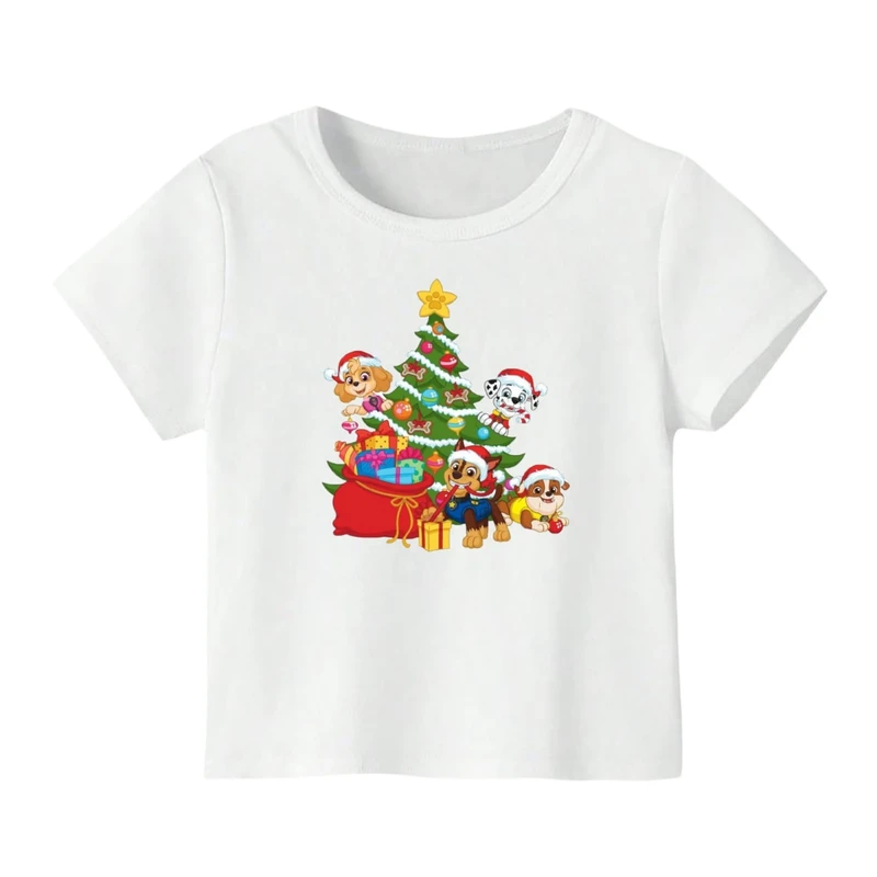 تی شرت آستین کوتاه بچگانه مدل سگ های نگهبان کریسمس
