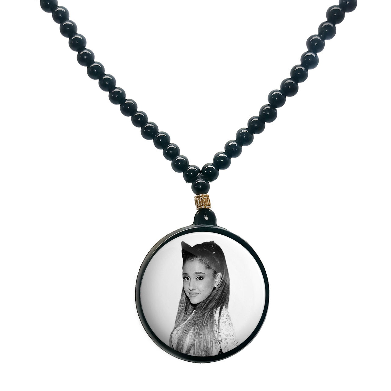 گردنبند پرمانه طرح آریانا گرانده کد pmd.87 مدل دو طرفه