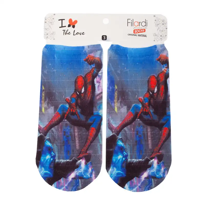 جوراب پسرانه فیلاردی طرح اسپایدرمن کد 07