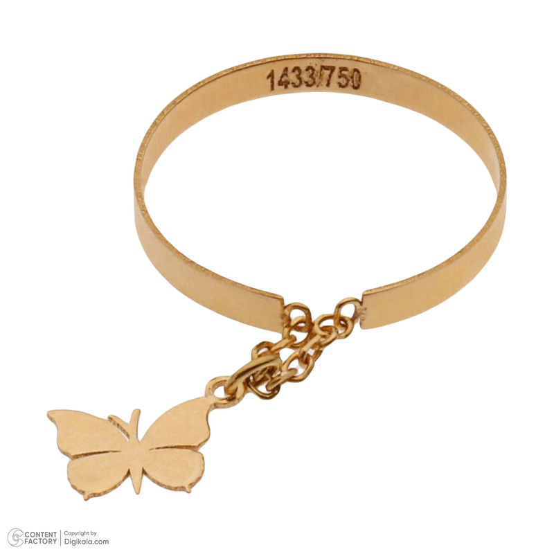 انگشتر طلا 18 عیار زنانه طلای مستجابی مدل 20149