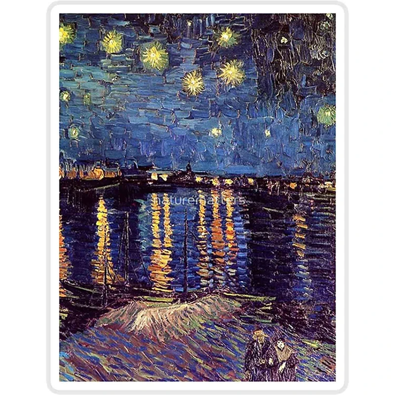استیکر لپ تاپ طرح Starry Night over the Rhone, Vincent van Gogh کد ST1732
