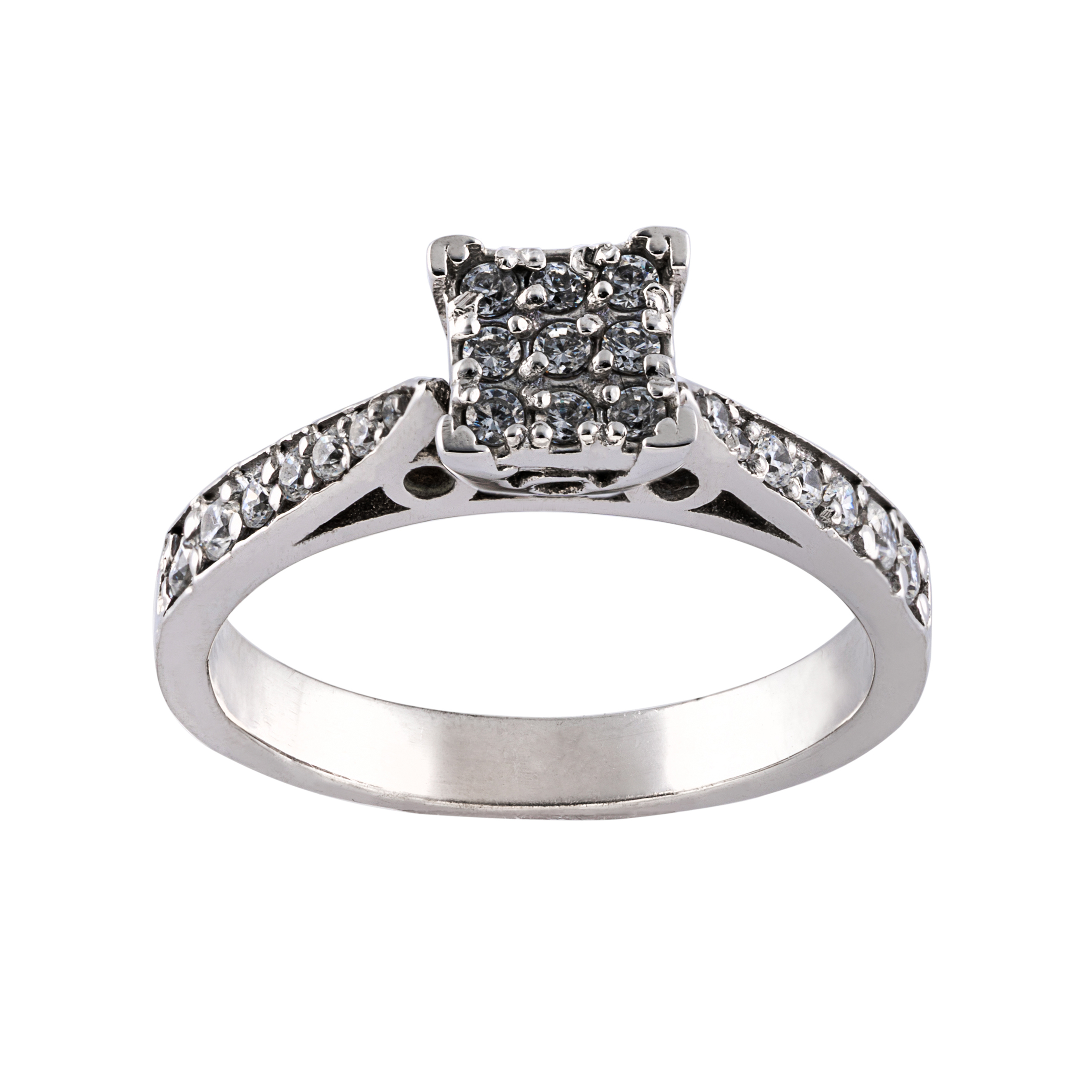 انگشتر طلا 18 عیار زنانه جواهری سون مدل 0052