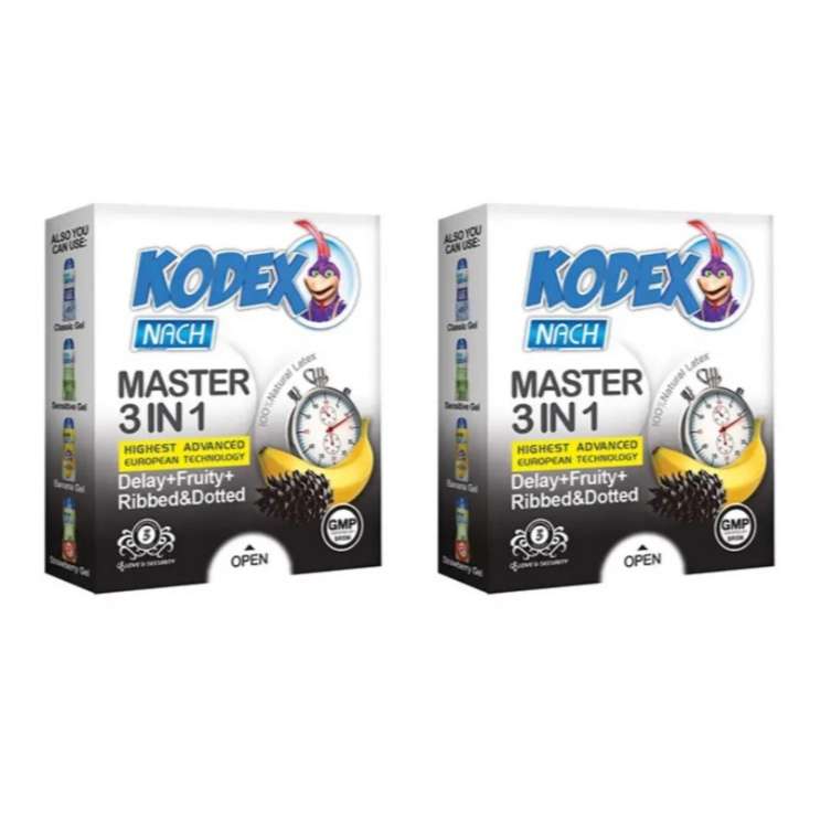 کاندوم ناچ کدکس مدل master مجموعه 2 عددی کاندوم ناچ کدکس مدل master مجموعه 2 عددی