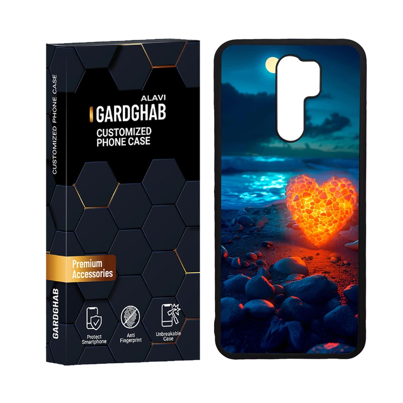 کاور گارد قاب علوی مدل دورژله ای عاشقانه مناسب برای گوشی موبایل شیائومی Redmi 9 / Redmi 9 Prime