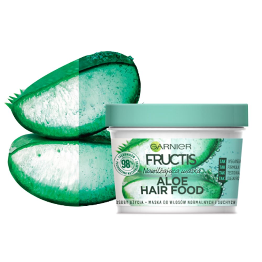 ماسک تغذیه کننده مو گارنیه سری Hair Food مدل ALOE حجم 390 میلی لیتر -  - 2