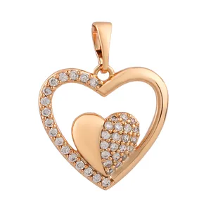 آویز گردنبند زنانه ژوپینگ مدل قلب تو در تو کد TP 324