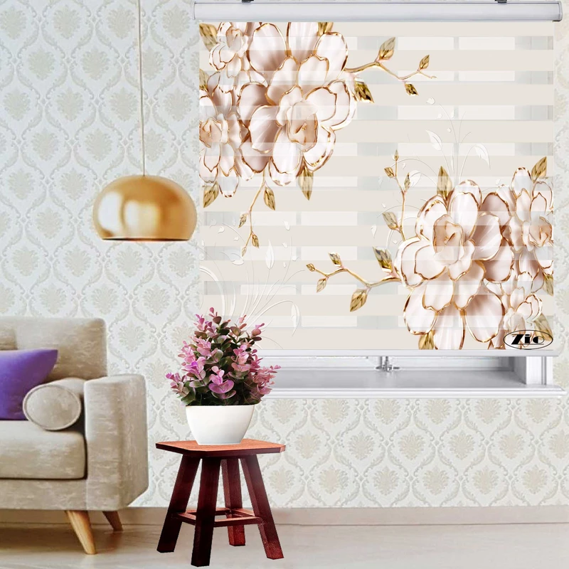 پرده زبرا زیو کد 3D1387 سایز 150x150 سانتی متر